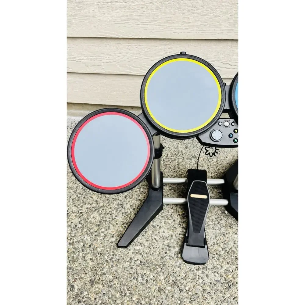 Rock Band Harmonix Drum Set Xbox 360 w/ Foot Pedal Wired Harmonix Parts & Repair